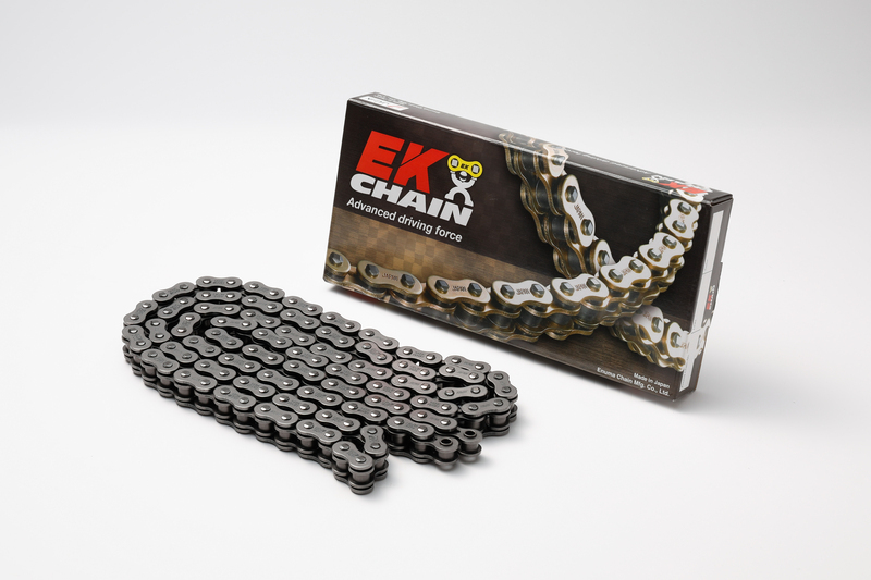 Cadena de transmisión EK CHAIN 520 SROZ2 - Retenes O-Ring - Cierre tipo remache