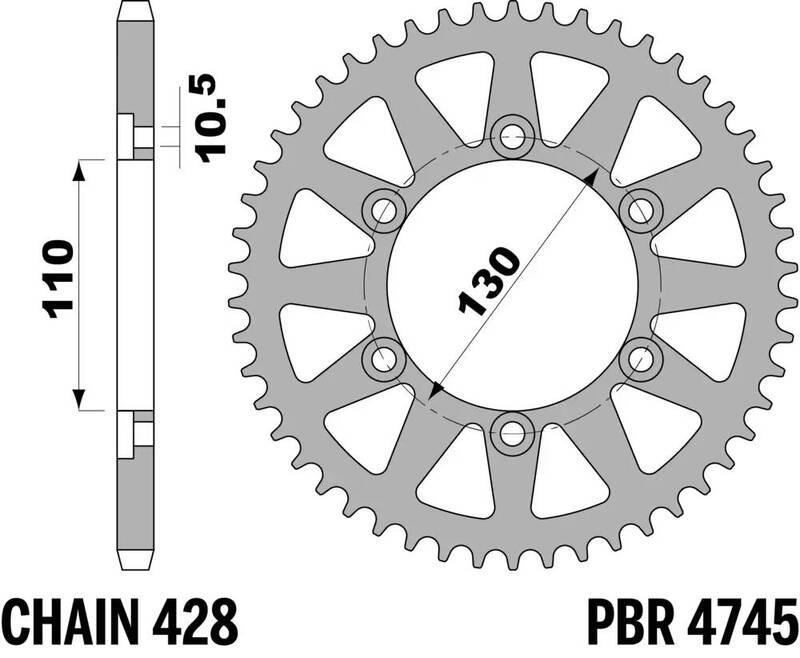 Corona PBR acero C45 estándar 4745 - Paso 428