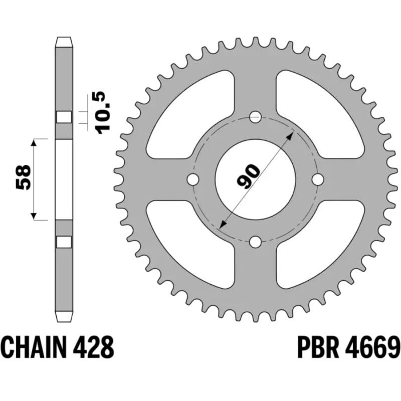 Corona PBR acero C45 estándar 4669 - 428
