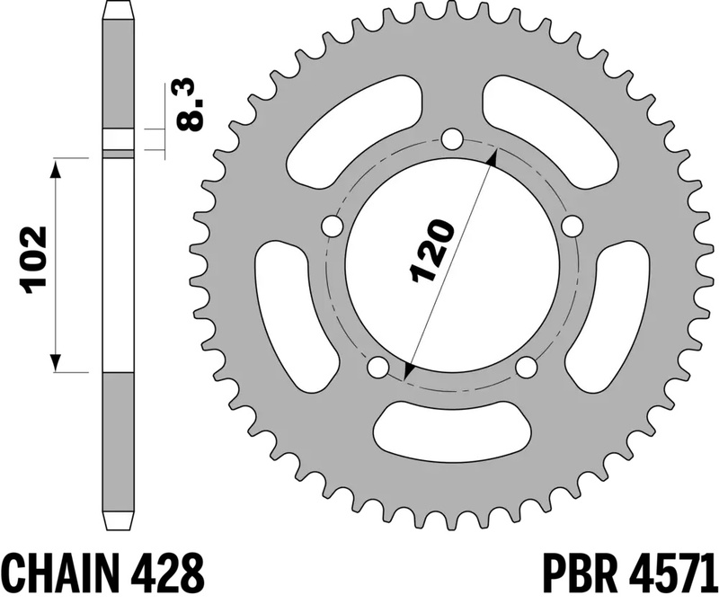 Corona PBR acero estándar 4571 - 428