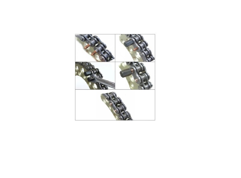 Enganche de cadena EK 530MVXZ2 SLJ (remache tipo rosca) - Color acero