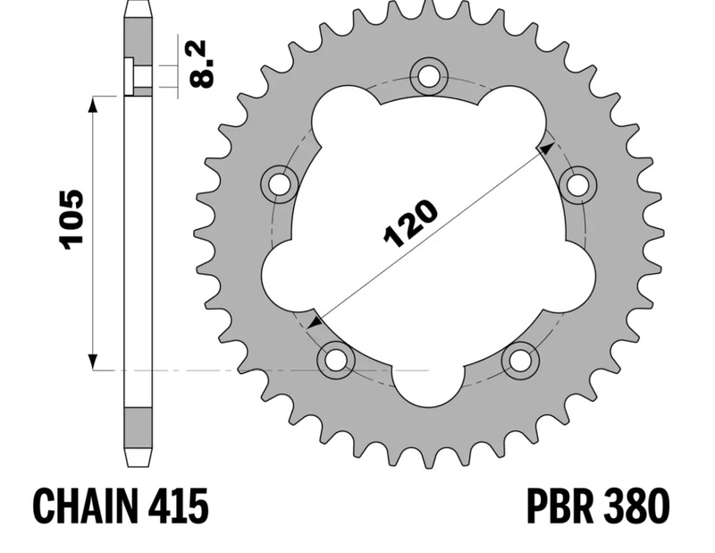 Corona PBR acero estándar - 415