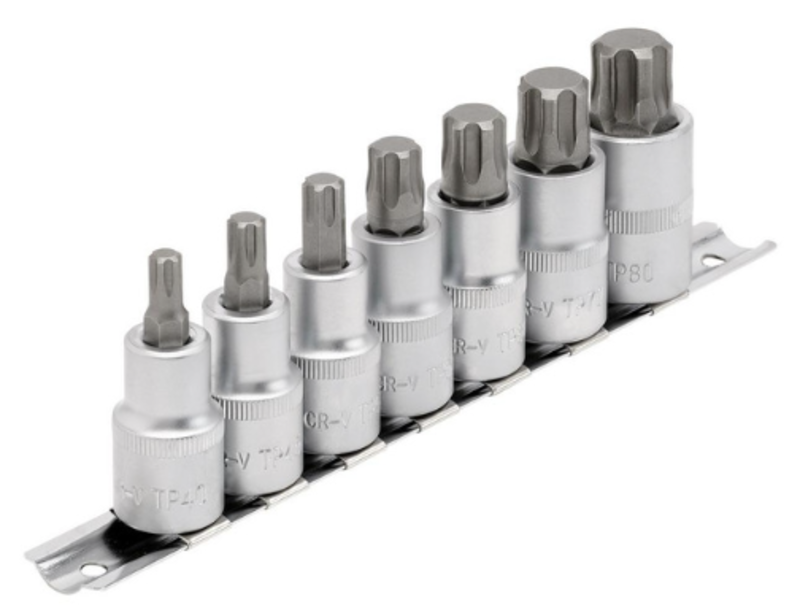 Juego de puntas de vaso Torx DRAPER Expert TX-STAR® Plus 1/2" 55mm - 7 pcs