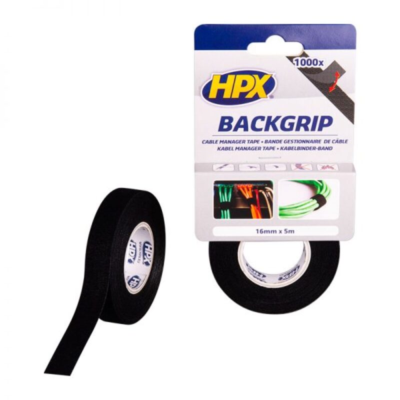 Correa de velcro HPX para sujeción de cables - 16 mm X 5 m