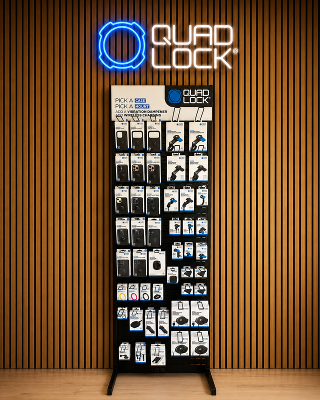 Expositor sin panel superior QUAD LOCK (Letrero magnético)