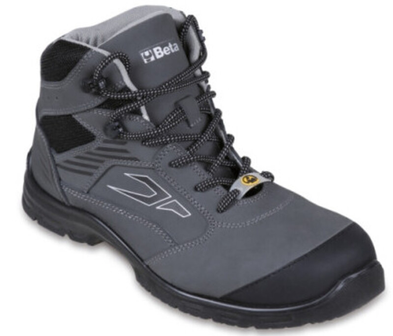 Zapatos de seguridad BETA 7218G en piel nobuck hidrorrepelente - Gris