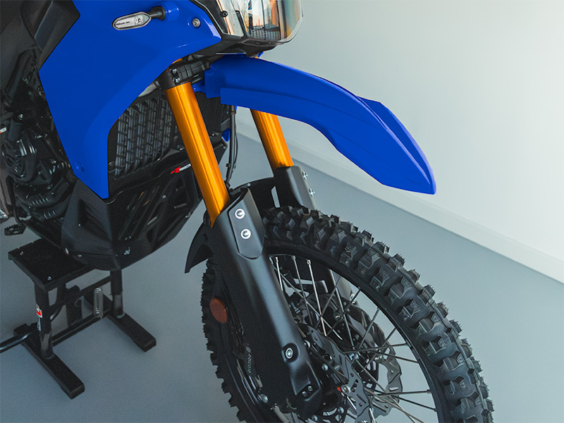 Kit guardabarros delantero + protectores de horquilla RACETECH – azul/negro
