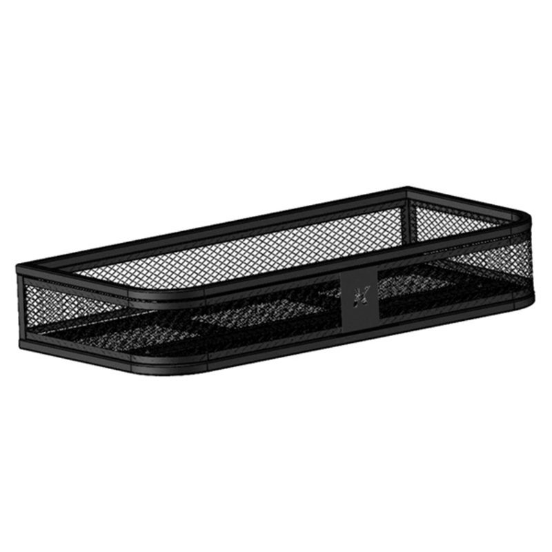 Cesta universal KIMPEX rectangular metálica para portabultos – negro