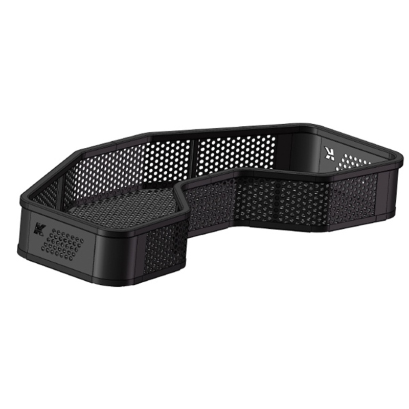 Cesta universal KIMPEX redonda metálica para portabultos – negro