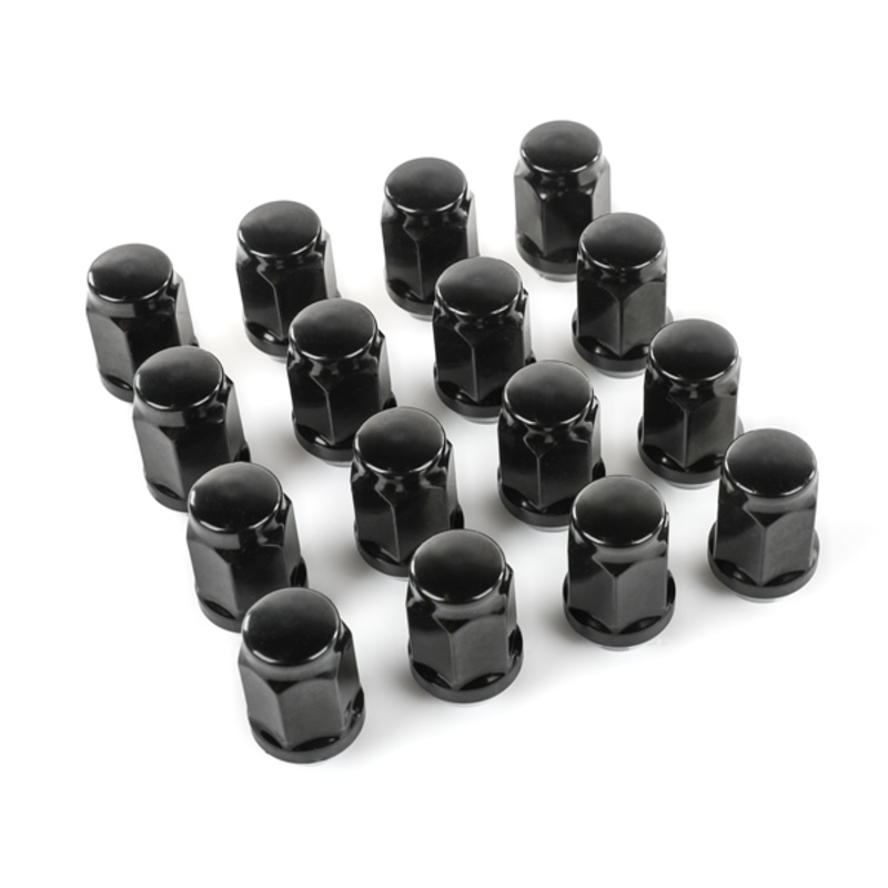 Tuercas de rueda KIMPEX cónicas M12x1.25 – 16 piezas – negro
