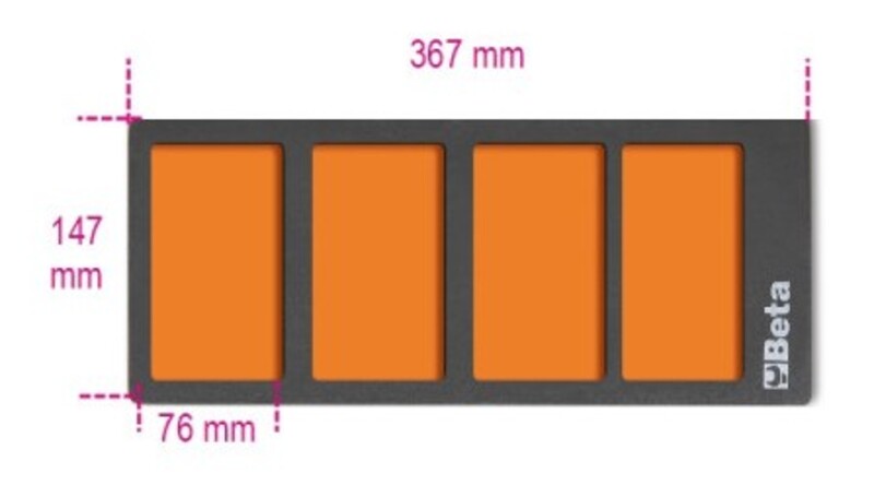 Termoformado de espuma BETA VPM3 EVA con 4 bandejas para piezas pequeñas