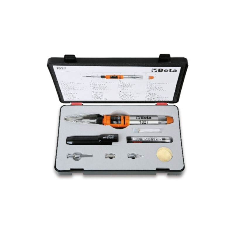 Soldador a gas BETA 1827/K con 7 accesorios