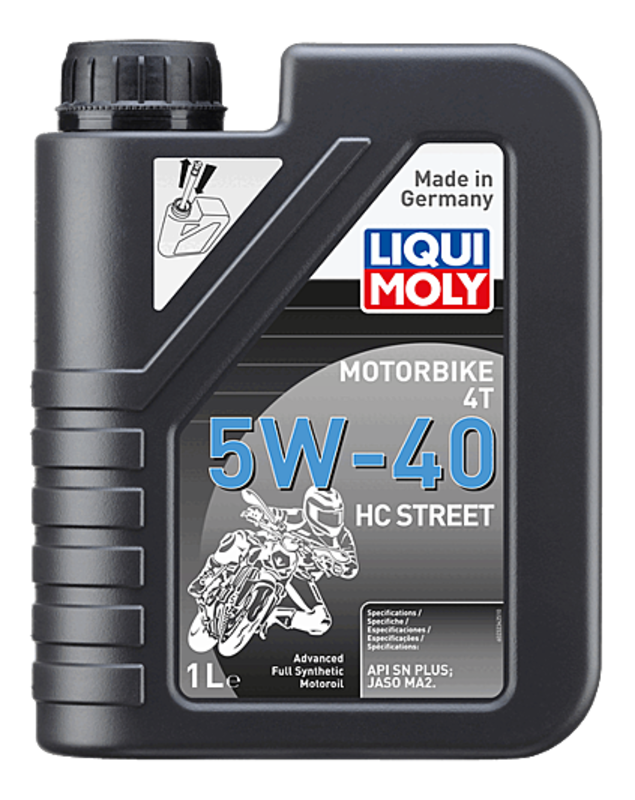 Aceite de motor LIQUI MOLY Advanced Full Synthetic 4T 5W-40 HC Street - Botella 1L