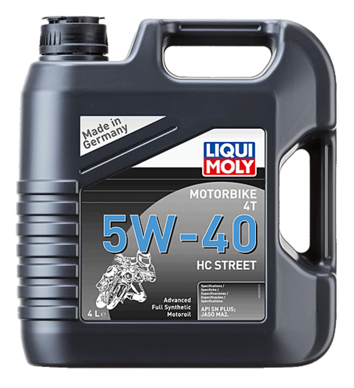 Aceite de motor LIQUI MOLY Advanced Full Synthetic 4T 5W-40 HC Street - Garrafa 4L