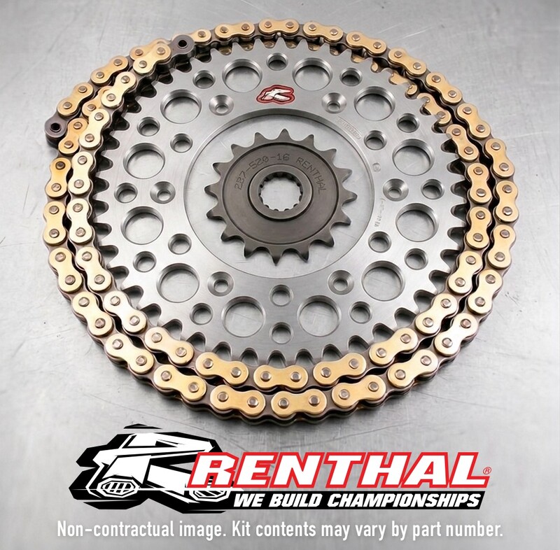 RENTHAL Chain Kit 520R1 13/50 Standard - Ultra-Light Self-Cleaning Rear Sprocket