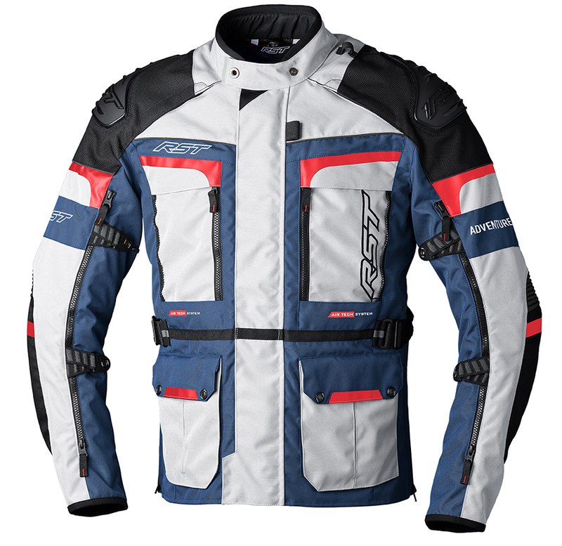 Chaqueta textil RST Adventure-X CE mujer - Plata / Azul / Rojo