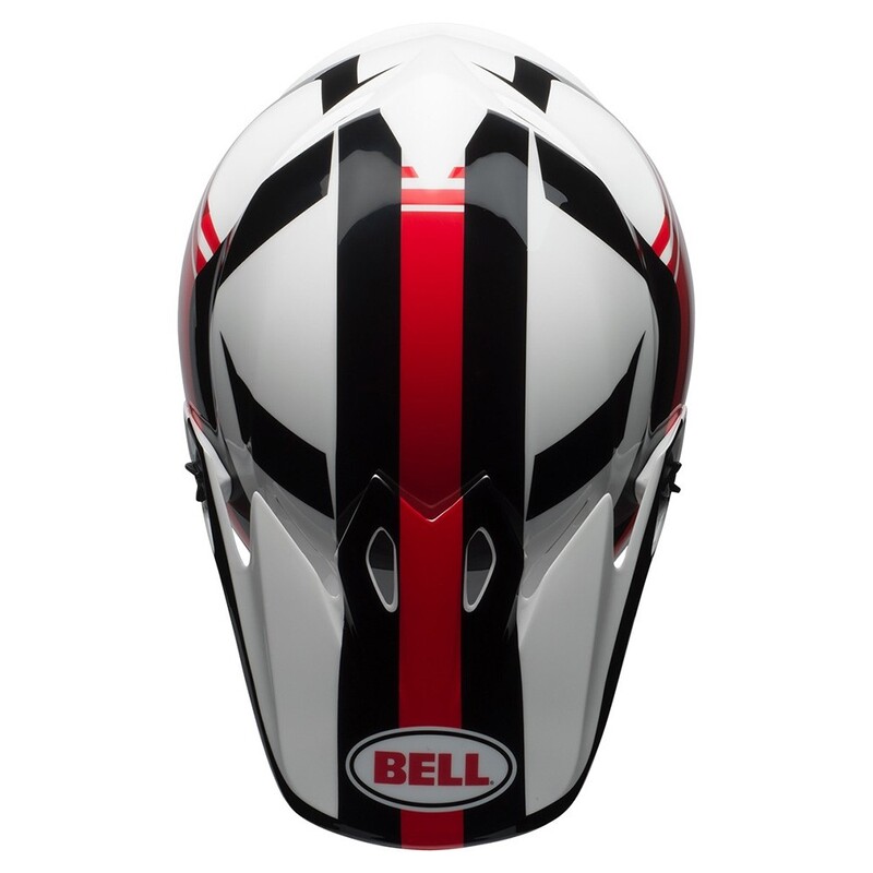 Visera casco Bell MX-9 MIPS Marauder Blanco/Negro/Rojo