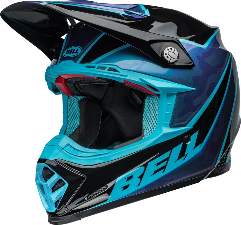 Casco BELL Moto-9S Flex - Sprite Gloss Black/Blue