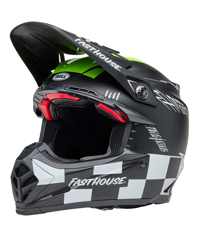 Casco BELL Moto-9S Flex - Fasthouse Smoke Bomb Matte Gloss Black/HiViz Yellow