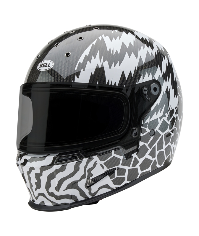Casco BELL Eliminator Carbon - Deathspray Gloss Black/White/Black