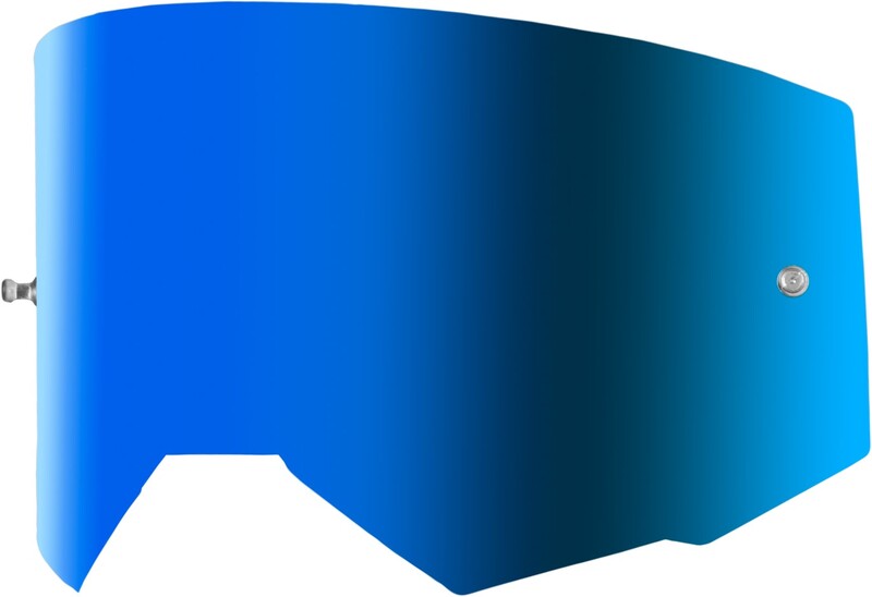 Lente de recambio FLY RACING con soportes para Tear-Offs - Sky Blue Mirror / Ahumado