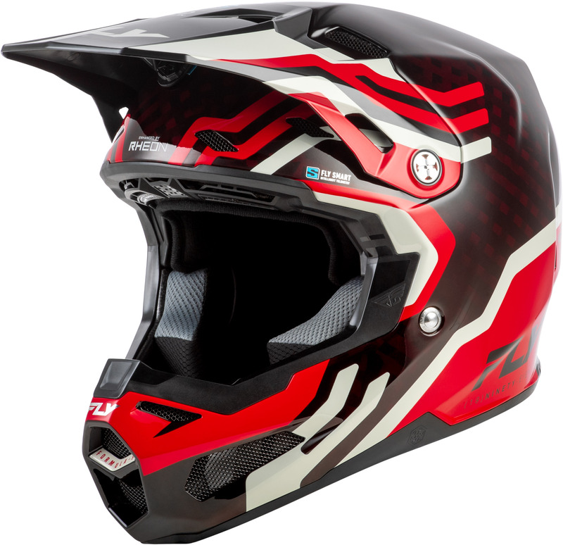 Casco FLY RACING Formula S Carbon Byte - Red Carbon/gris