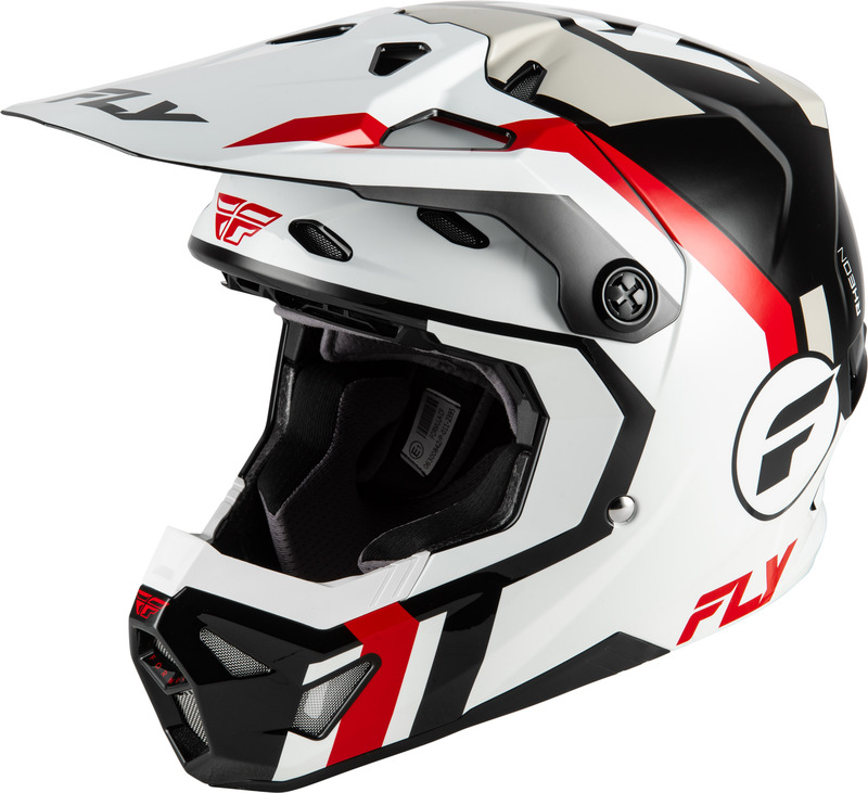 Casco FLY RACING Formula CP Seal - blanco/negro/rojo