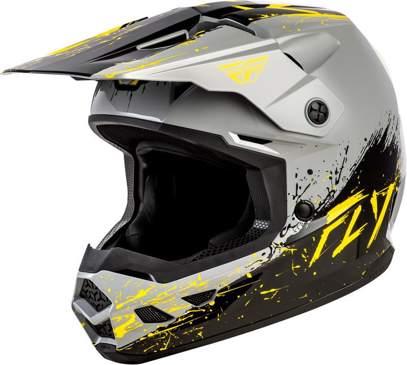 Casco infantil FLY RACING Kinetic Drip - gris/negro/amarillo