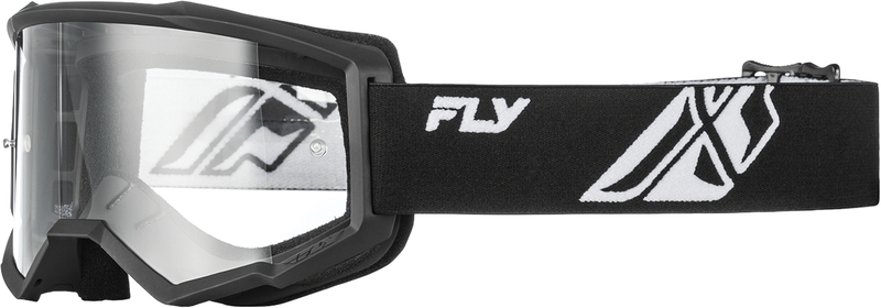 Gafas FLY RACING Focus negro/blanco - Lente transparente