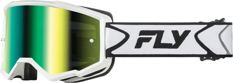 Gafas FLY RACING Zone blanco/negro - Lente vert