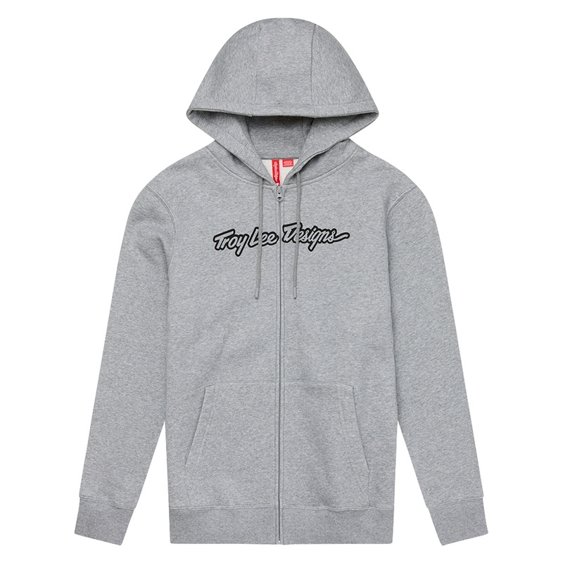 Sudadera con capucha TROY LEE DESIGNS Zip Up Signature - Gray Heather