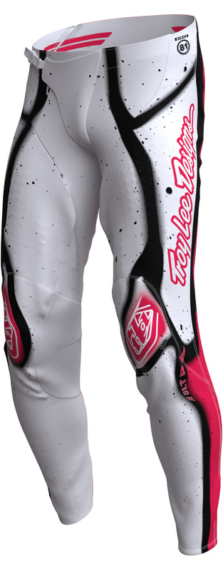 Pantalón TROY LEE DESIGNS SE Ultra Membrane - Blanco/Rojo neón