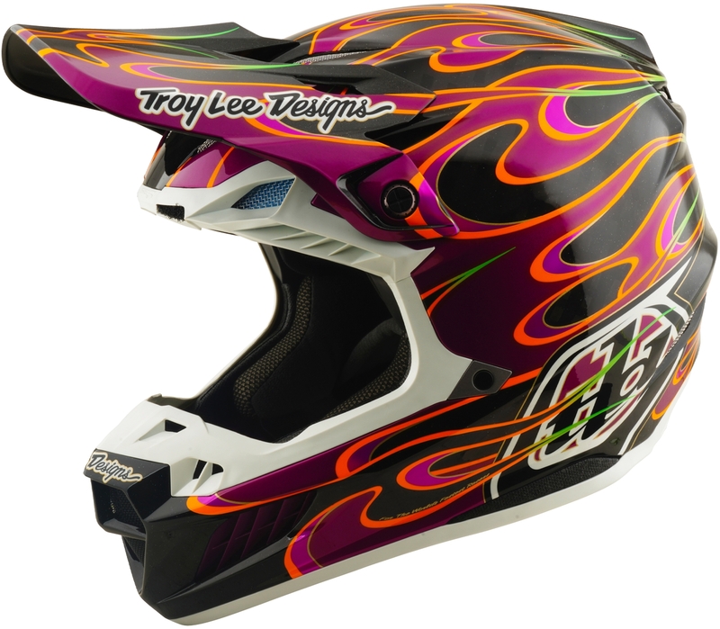 Casco TROY LEE DESIGNS SE5 Carbon Mips - Torched negro/violeta