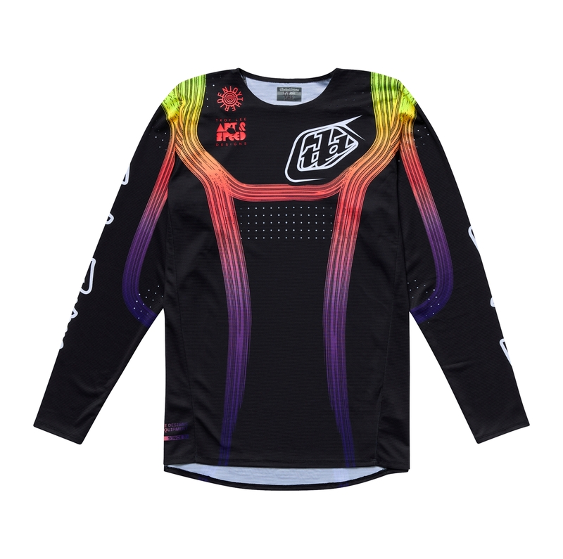 Camiseta infantil TROY LEE DESIGNS SE PRO Stripes - Black/multi
