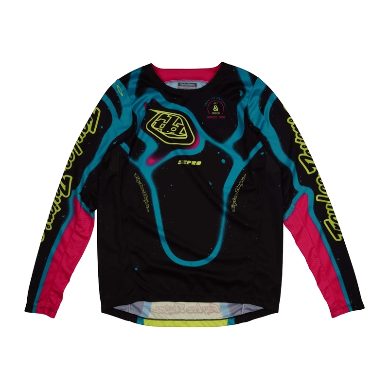 Camiseta infantil TROY LEE DESIGNS GP Pro Membrane - Negro/Amarillo