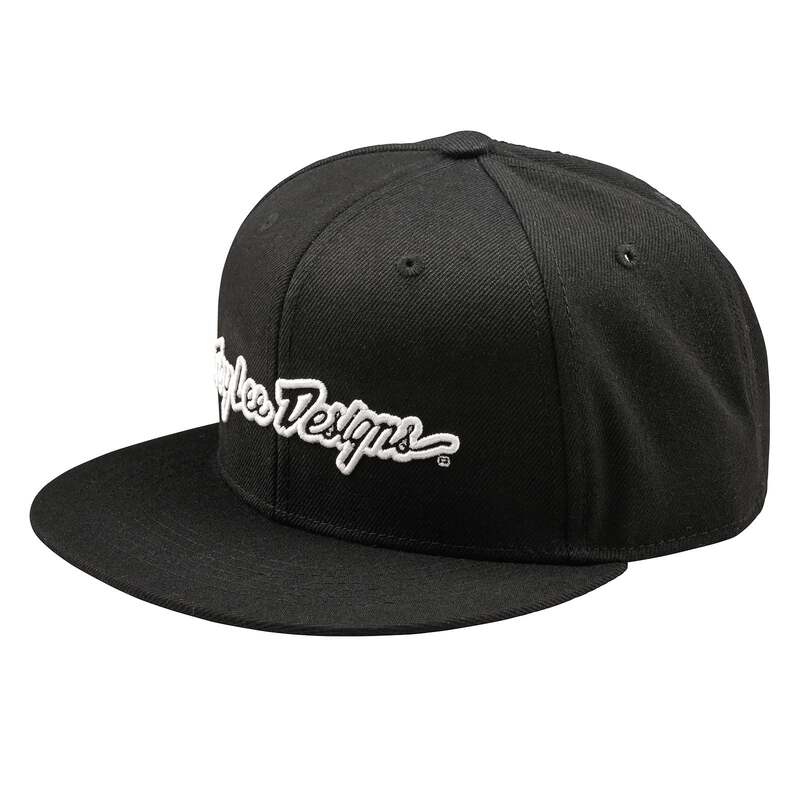 Gorra TROY LEE DESIGNS Flat Bill Snapback Signature - negro
