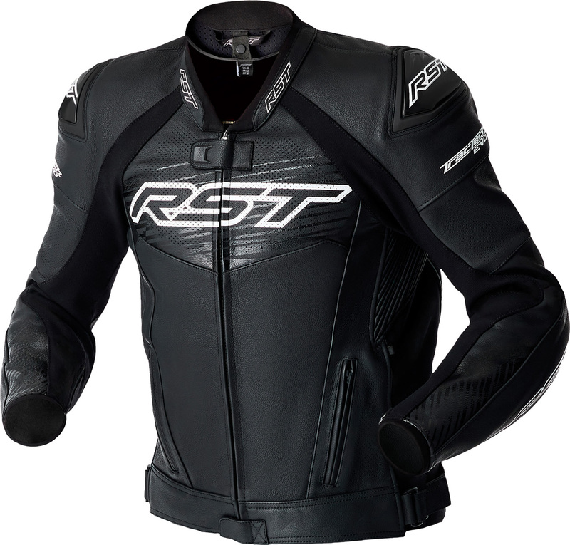 Chaqueta de piel RST Tractech Evo D3O - negro/blanco