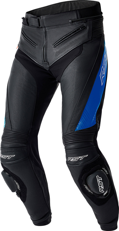 Pantalón de piel RST Tractech Evo D30 - negro/azul