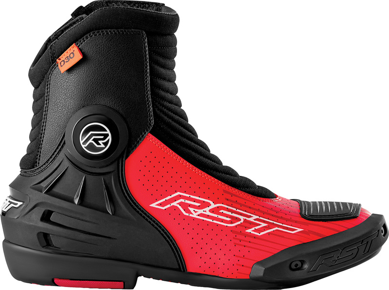 Botas RST TracTech Evo D3O Short - Negro/Rojo Fluo