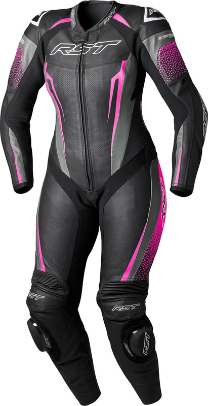 Mono de piel RST Tractech Evo D3O - negro/rosa