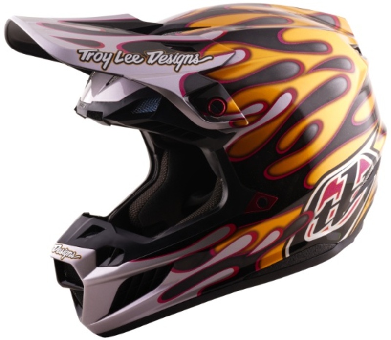 Casco TROY LEE DESIGNS SE5 Carbon Mips - Overspray negro/oro