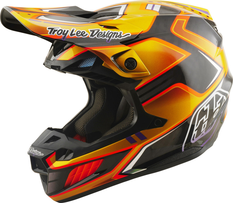 Casco TROY LEE DESIGNS SE5 Carbon Mips - Crest Gold