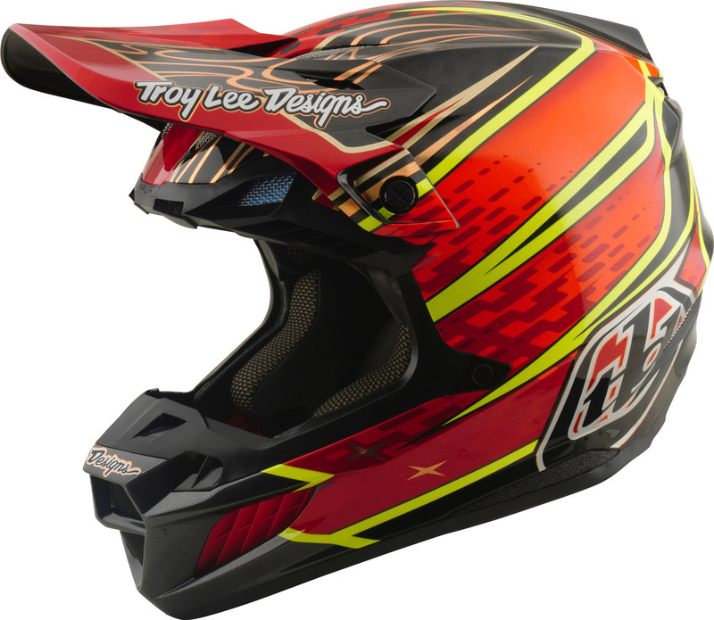Casco TROY LEE DESIGNS SE5 Carbon Mips - Wings rojo