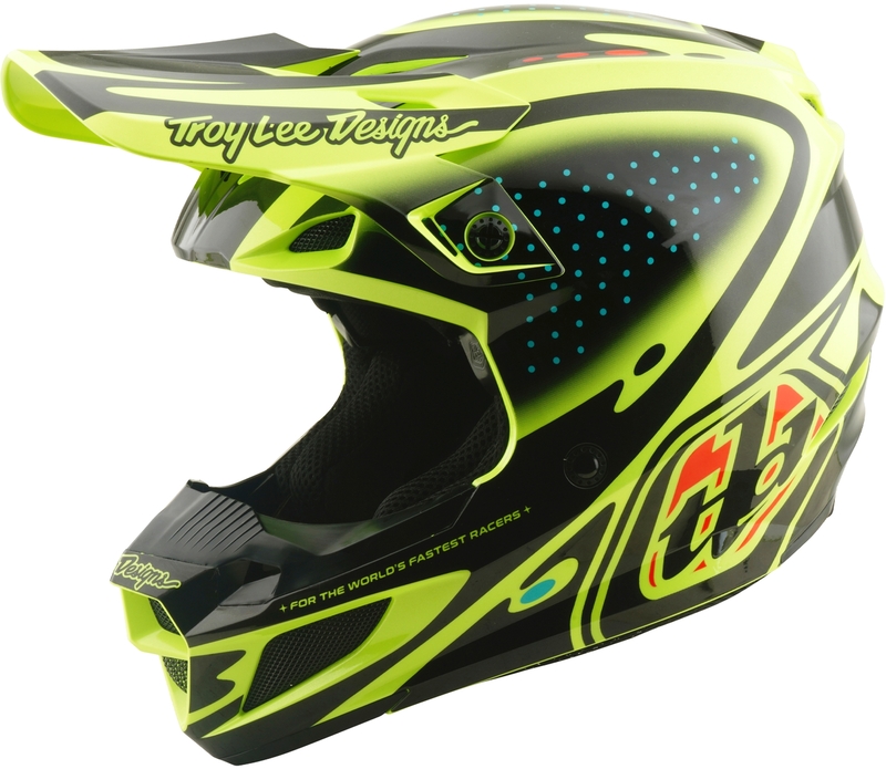 Casco TROY LEE DESIGNS SE5 Polycarbonate Mips - The Line amarillo flúor
