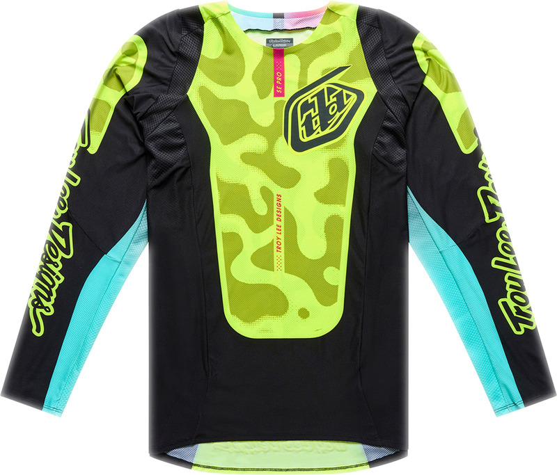 Camiseta TROY LEE DESIGNS SE Pro - Myth Negro/Flo Yellow