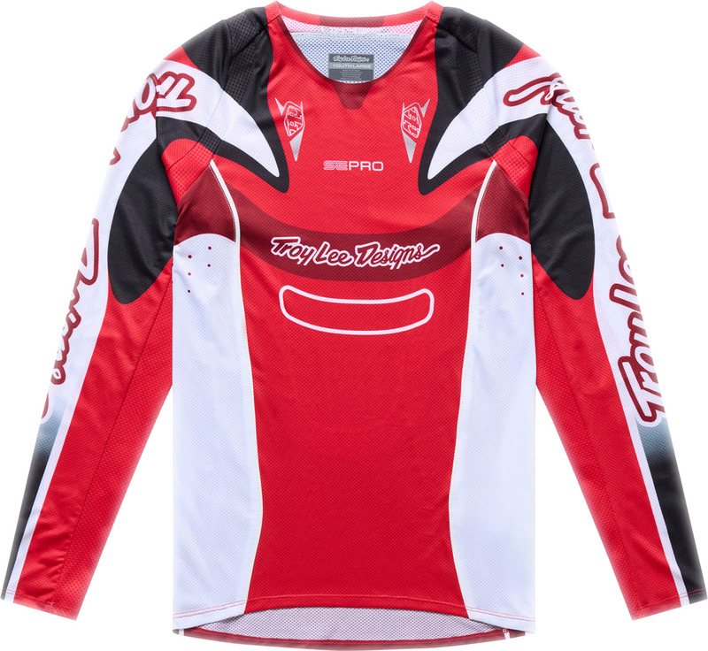 Camiseta infantil TROY LEE DESIGNS SE Pro - Salvo Rojo/Blanco