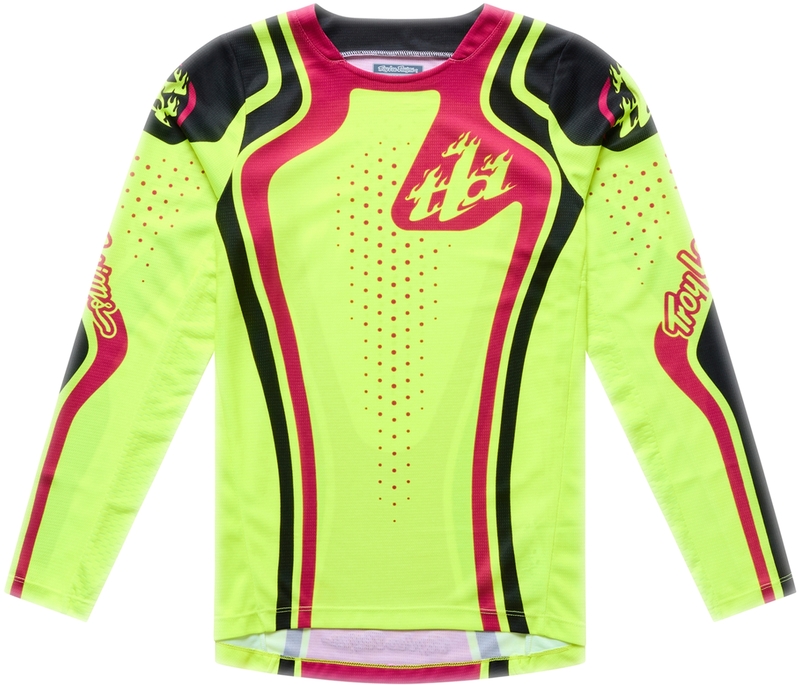 Camiseta infantil TROY LEE DESIGNS GP Pro - Roller Flo Yellow/Fuschia
