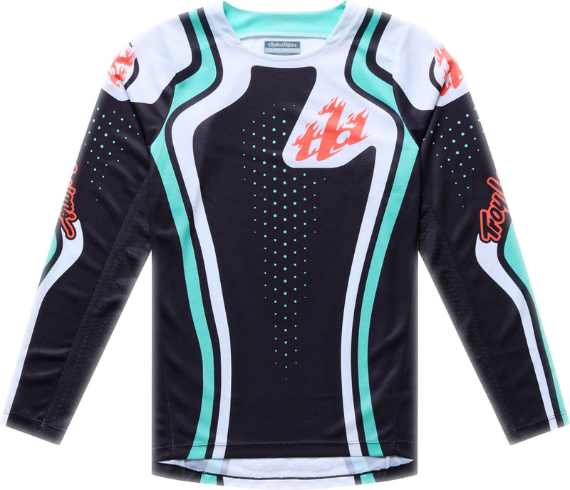 Camiseta infantil TROY LEE DESIGNS GP Pro - Roller Negro/Teal
