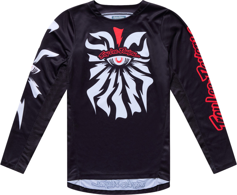 Camiseta infantil TROY LEE DESIGNS GP Pro Cyclops - negro/Neo Red