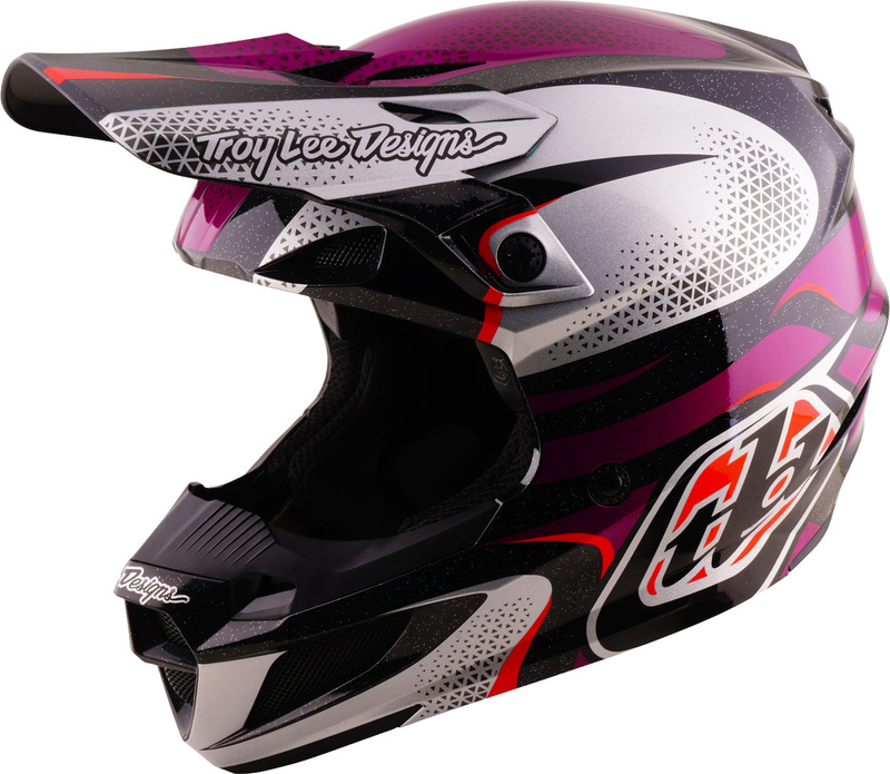 Casco TROY LEE DESIGNS SE5 Polycarbonate Mips Aura - violeta/negro